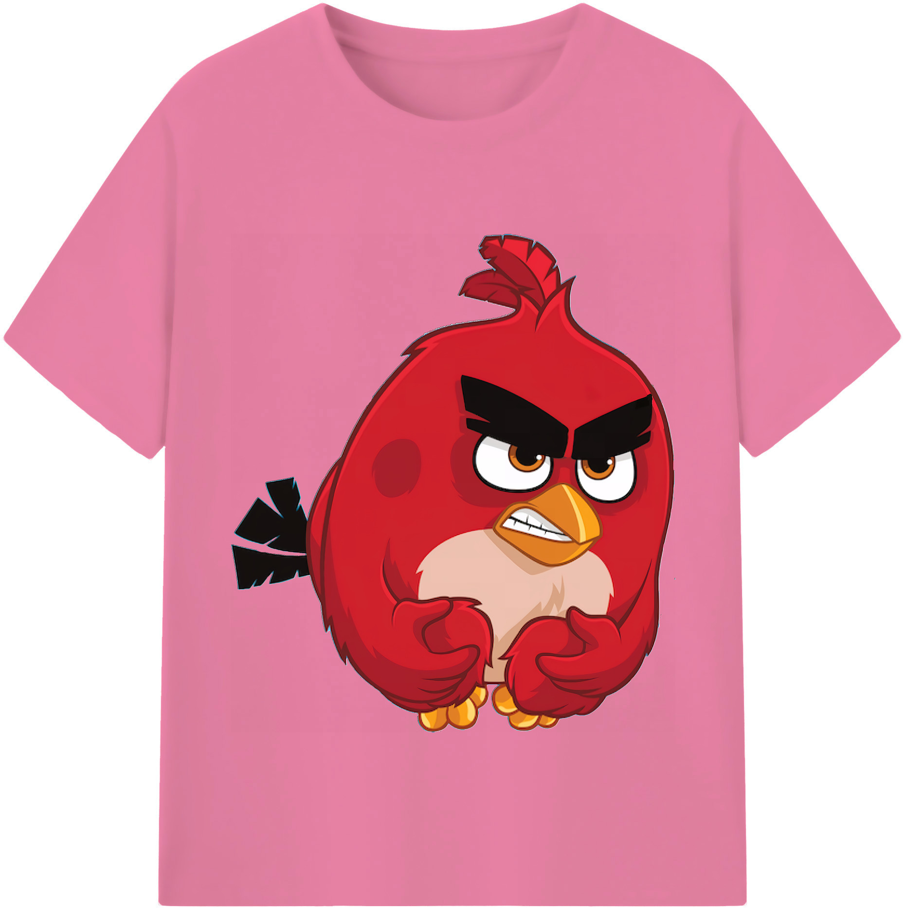 （画像用） Angry Birds アングリーバード 綿100％半袖Tシャツ（フロントプリント）
